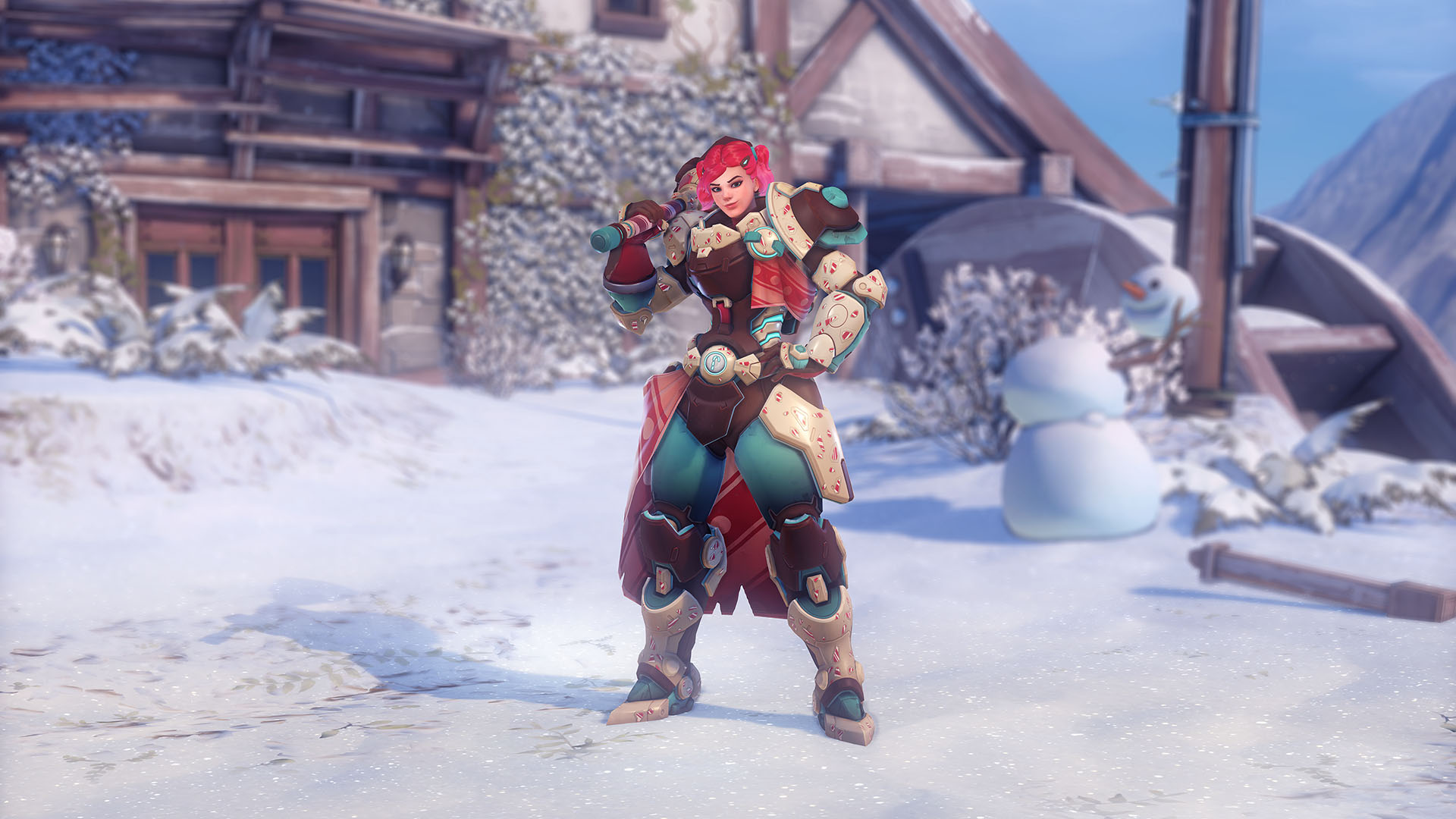 Peppermint Bark Brigitte, overwatch winter wonderland skin