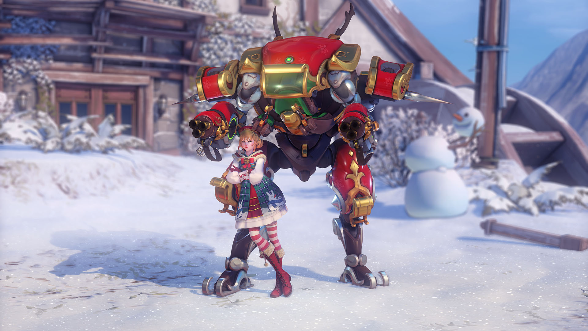 Sleighing D.Va, Overwatch winter wonderland 2021