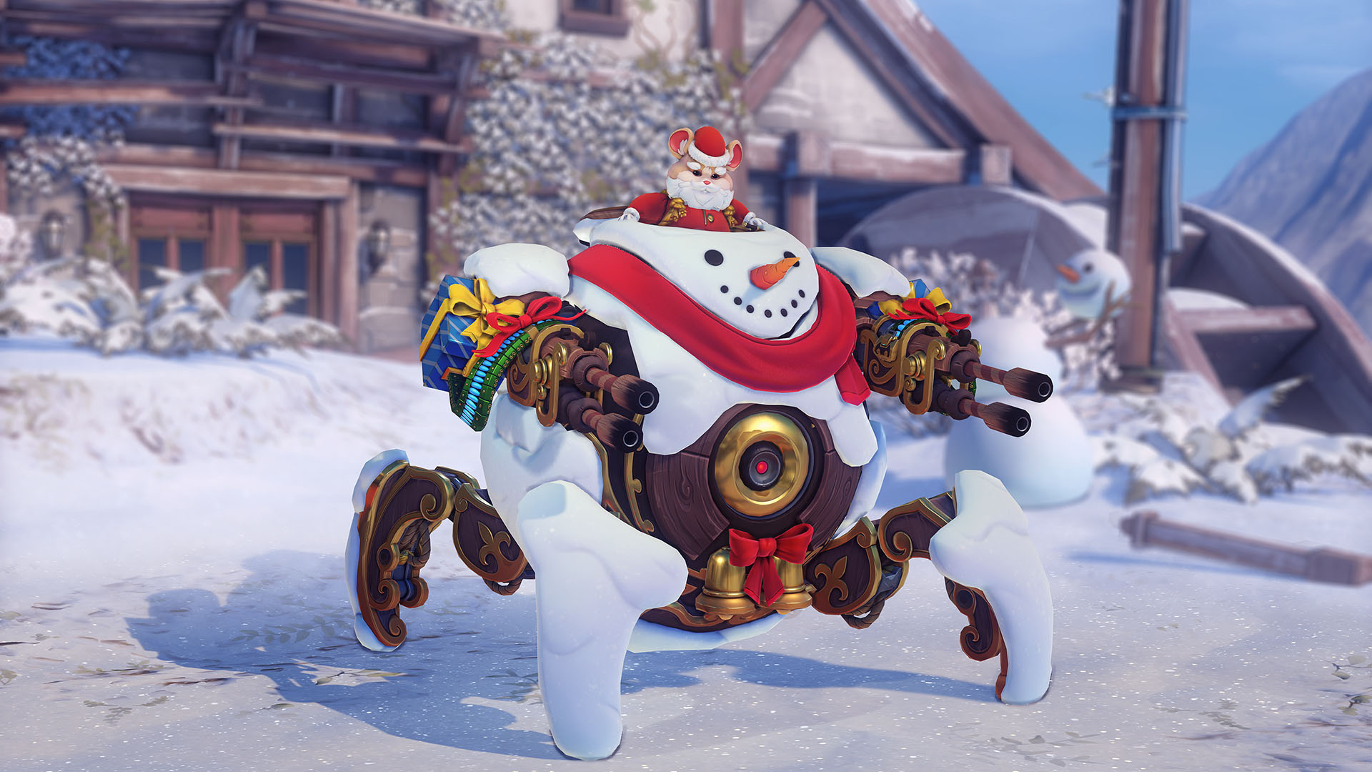 Snowman Wrecking Ball, Overwatch winter wonderland skin